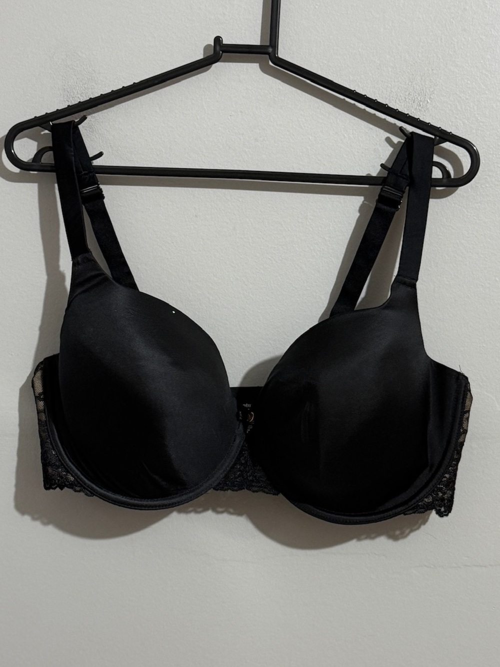 Curvy Couture Bra Womens 40DDD Black Underwire Padded Full Coverage Lace 1102
